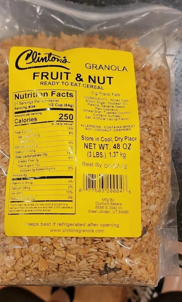 Clinton's Fruit and Nut Granola Cereeal