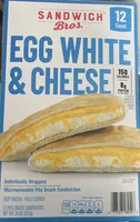 Egg White and Cheese Microwavable Pita Snack Sandwiches