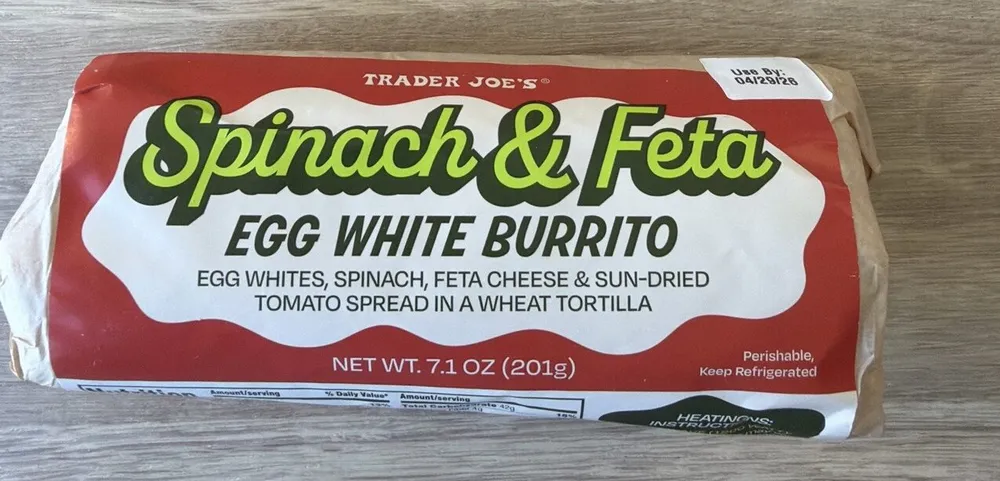 Spinach & Feta Egg White Burrito