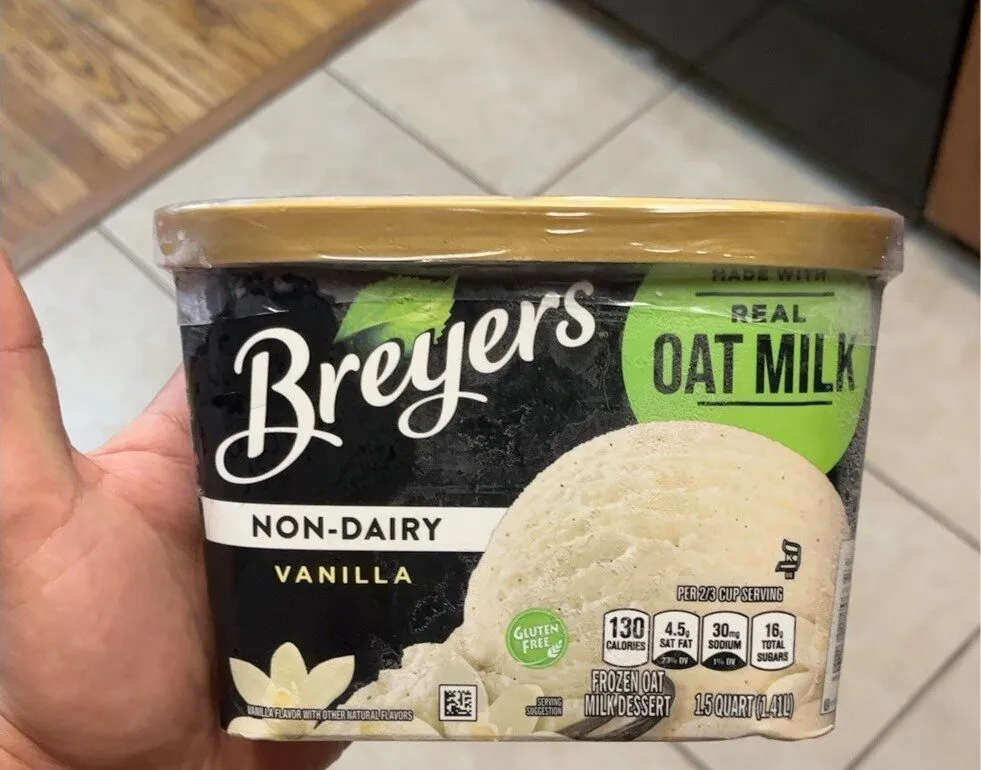 Non-Dairy Vanilla Frozen Oat Milk Dessert