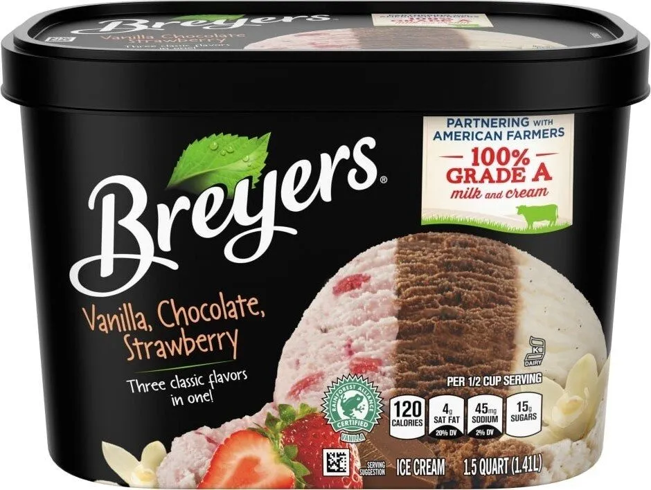 Vanilla, Chocolate, Strawberry Ice Cream