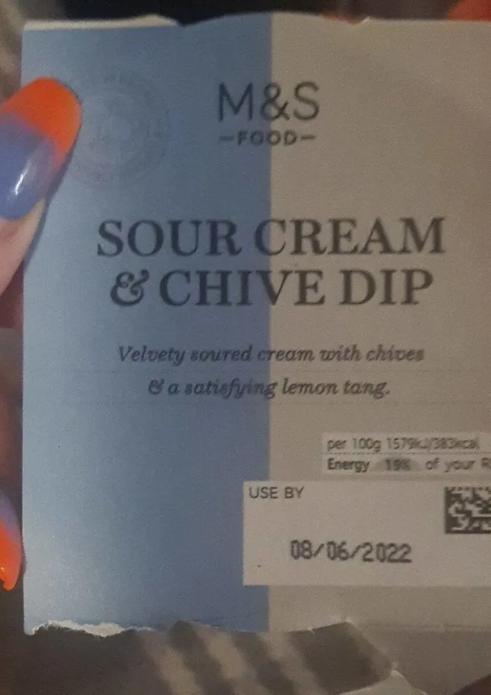 Sour cream and chive dip