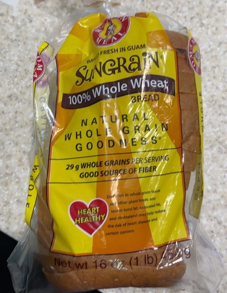 Sungrain 100% whole wheat bread