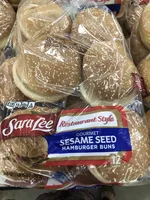 Restaurant style gourmet sesame seed hamburger buns