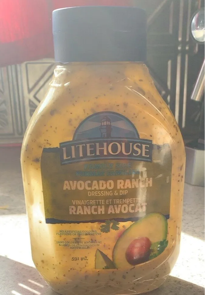Vinaigrette et trempette ranch avocat