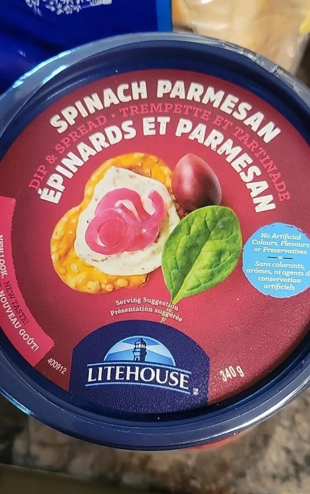 Spinach parmesan dip and spread