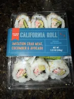 California Roll with Imitation Crab Meat, Cucumber & Avocado