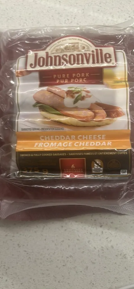 Cheddar cheese pure pork sausages