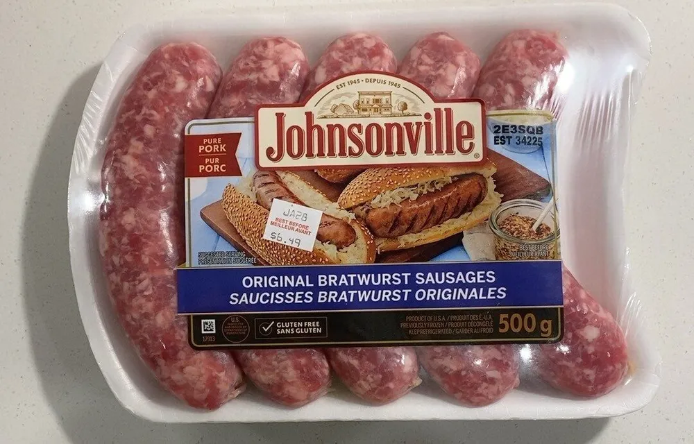 Original bratwurst sausages