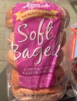 Cinnamon raisin swirl soft bagels