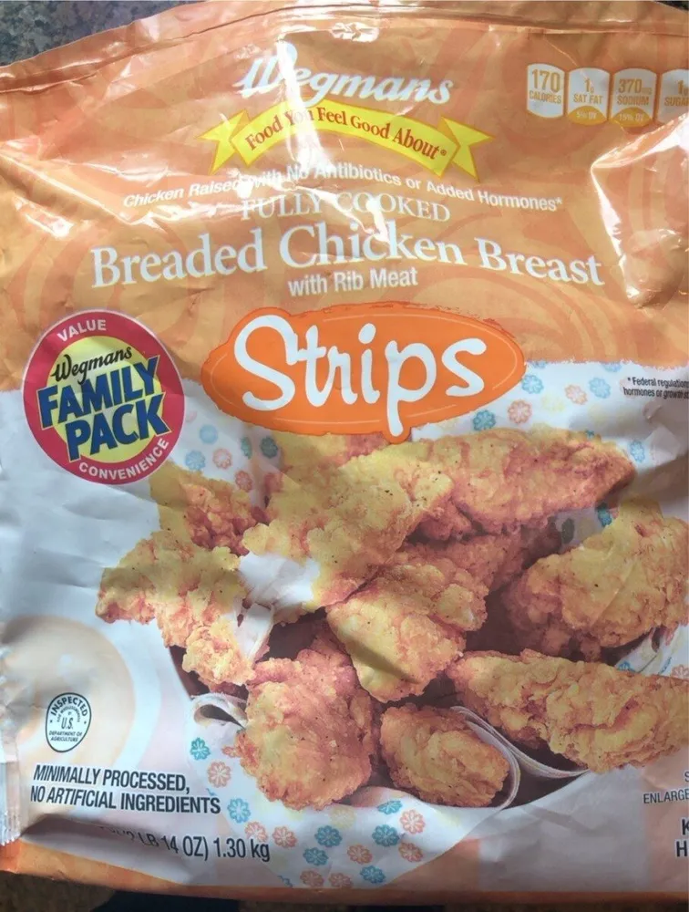 Breaded Chicken Breast Strips with Rib Meat