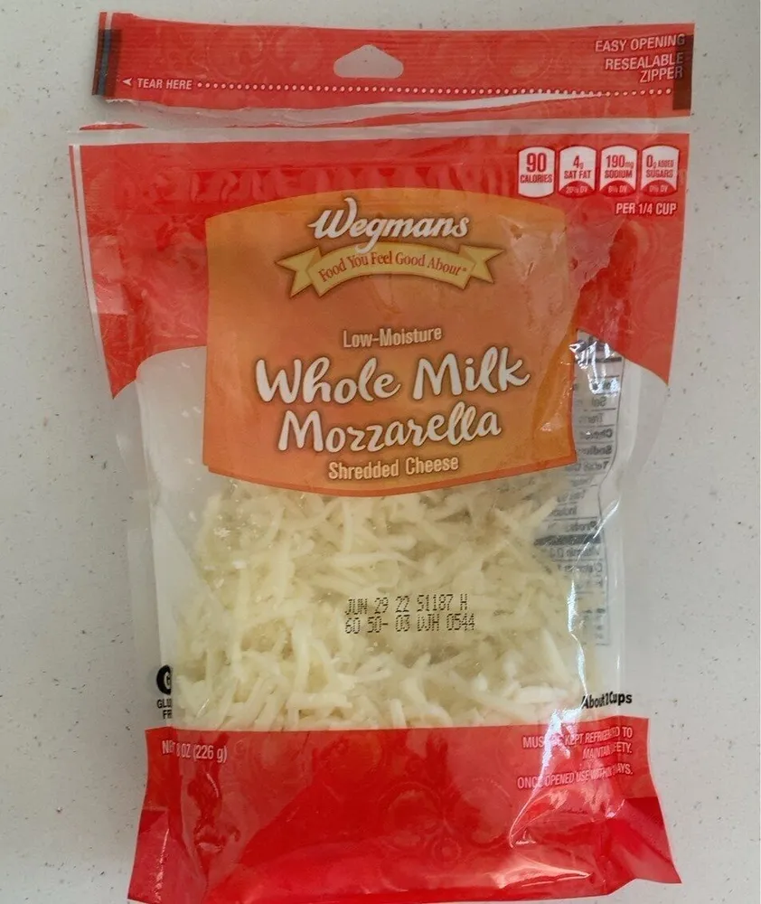 Whole Milk Mozzarella Shredded Cheese