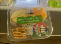 Apple, Pretzels & Cheese with Peanut Butter