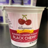 Wegmans lowfat black cherry yogurt