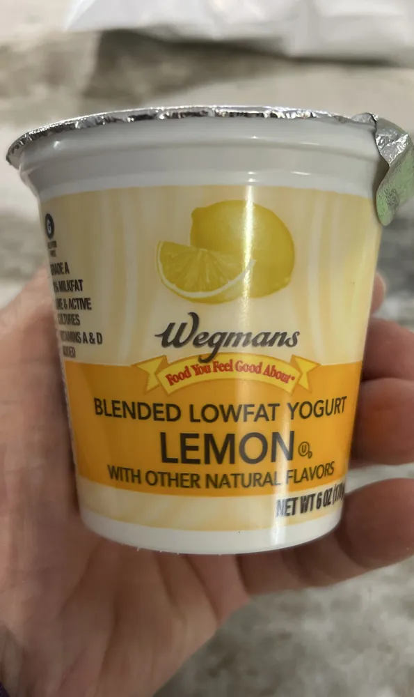 Blended low fat yogurt lemon flavor Wegmans