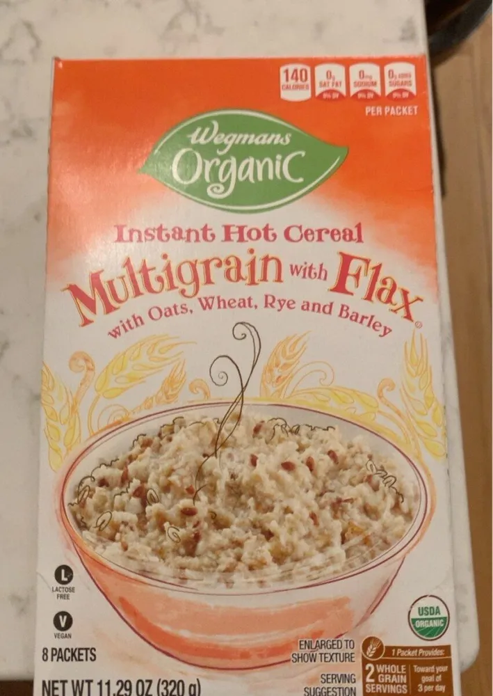Instant hot cereal multigrain with flax