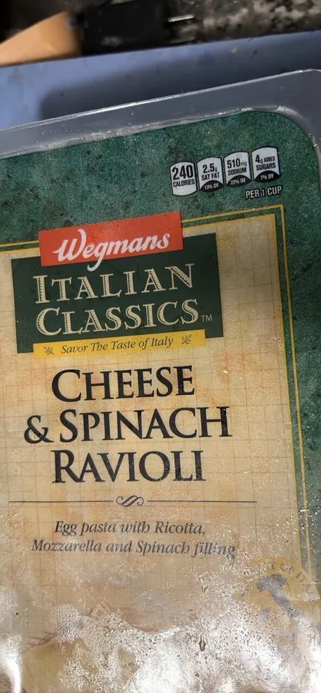 cheese & spinach ravioli