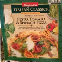 Pesto, Tomato & Spinach Pizza