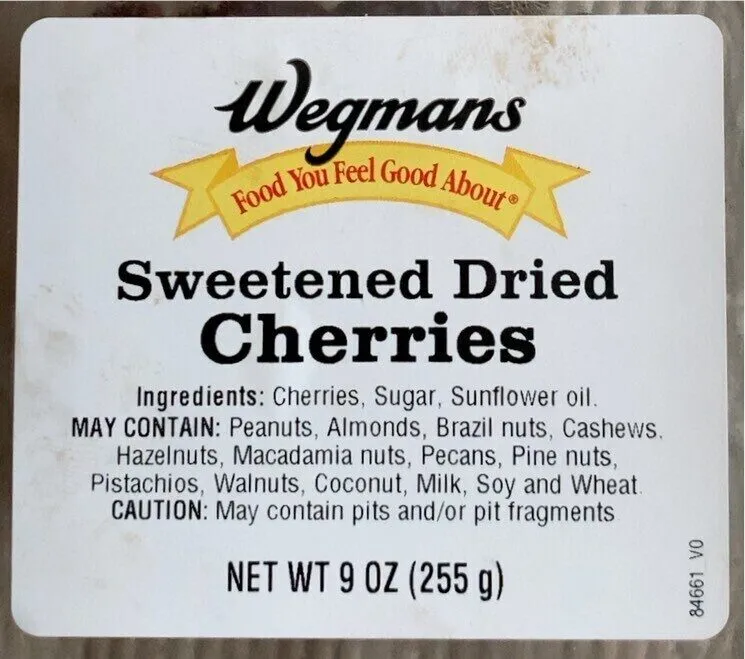 Sweetened dried cherries