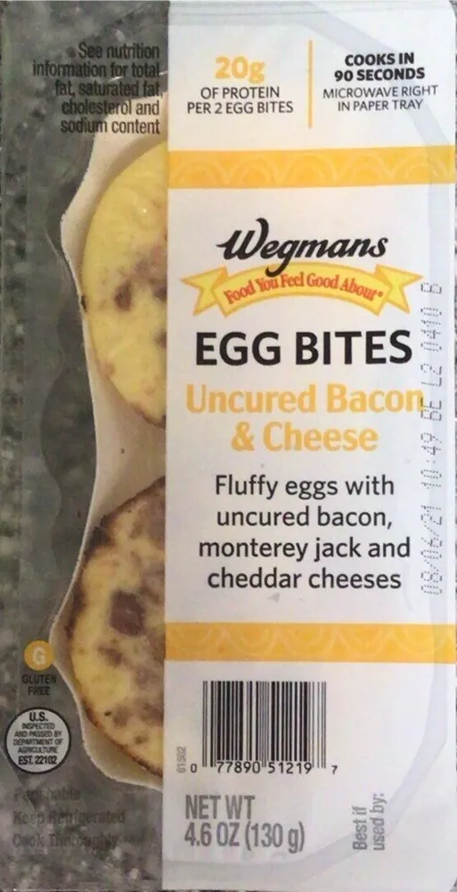 Uncured Bacon & Cheese Egg Bites