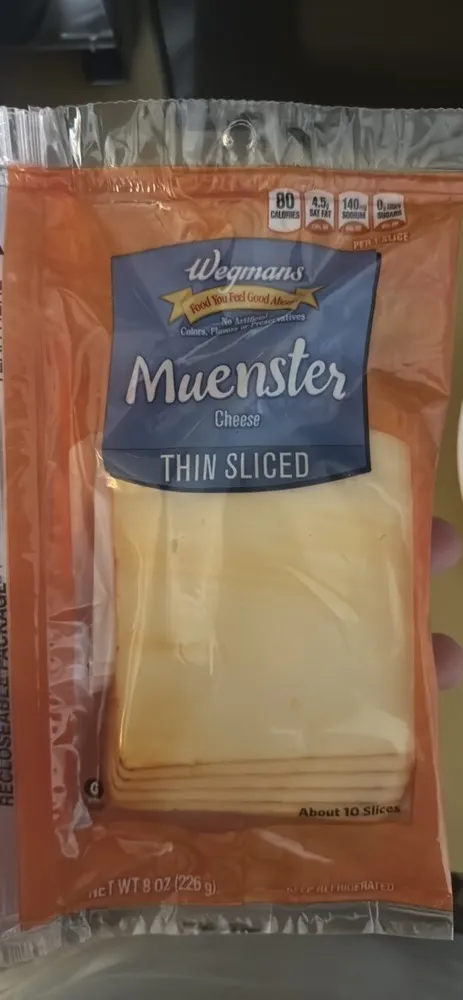 Muenster Cheese Thin Sliced