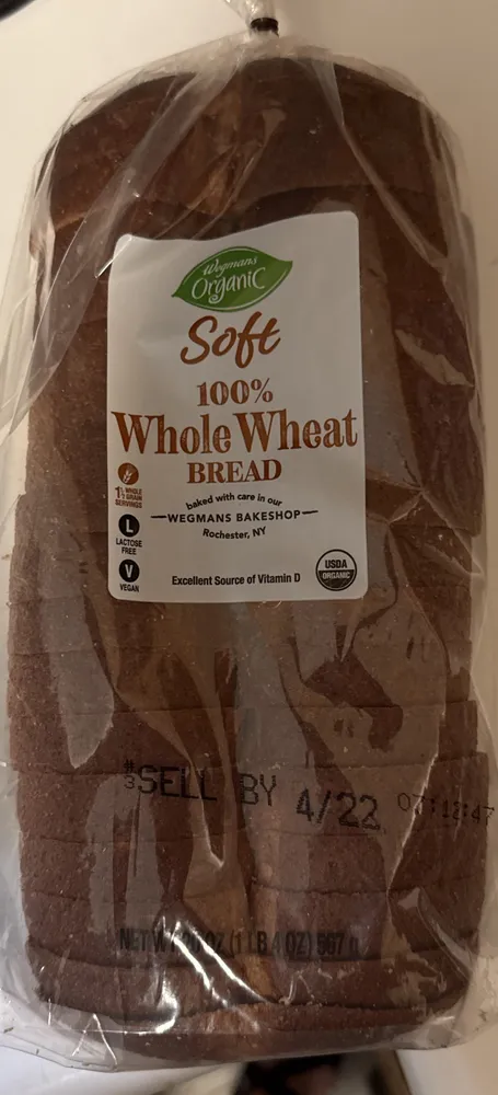 Organic Soft While Wheat Bread