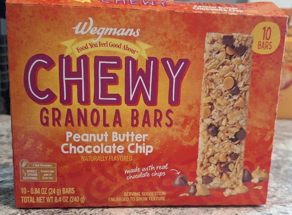 Chewy Granola Bars Peanut Butter Chocolate Chip
