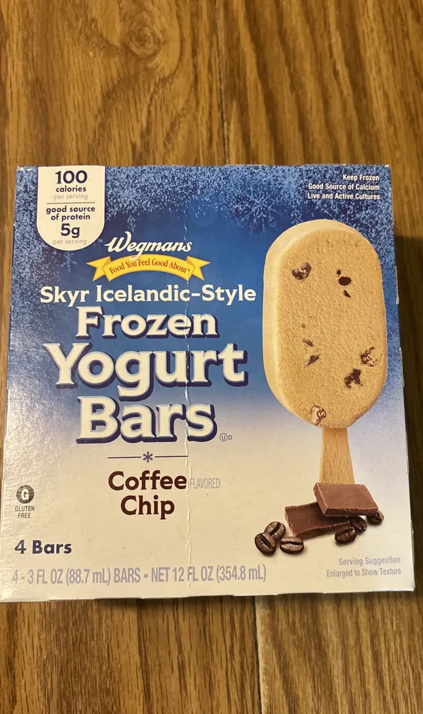 Skyr Icelandic-Style Frozen Yogurt Bars Coffee Chip