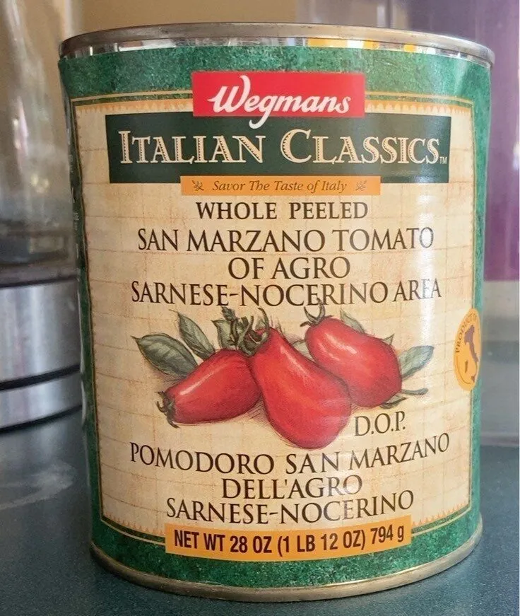 Whole Peeled San Marzano Tomato of Agro Sarnese-Nocerino Area