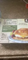 Ciabatta with whole grain Egg Whites, Turkey Sausage & Cheese Sandwiches