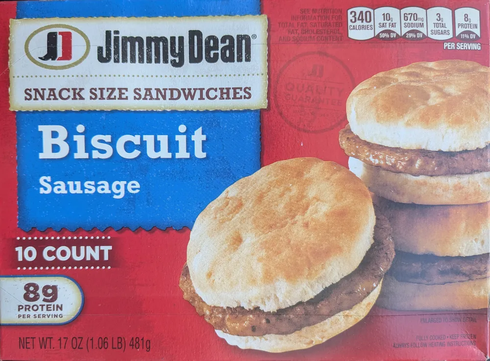 Biscuit sausage, snack size