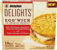Delights egg' wich the breadless breakfast ham