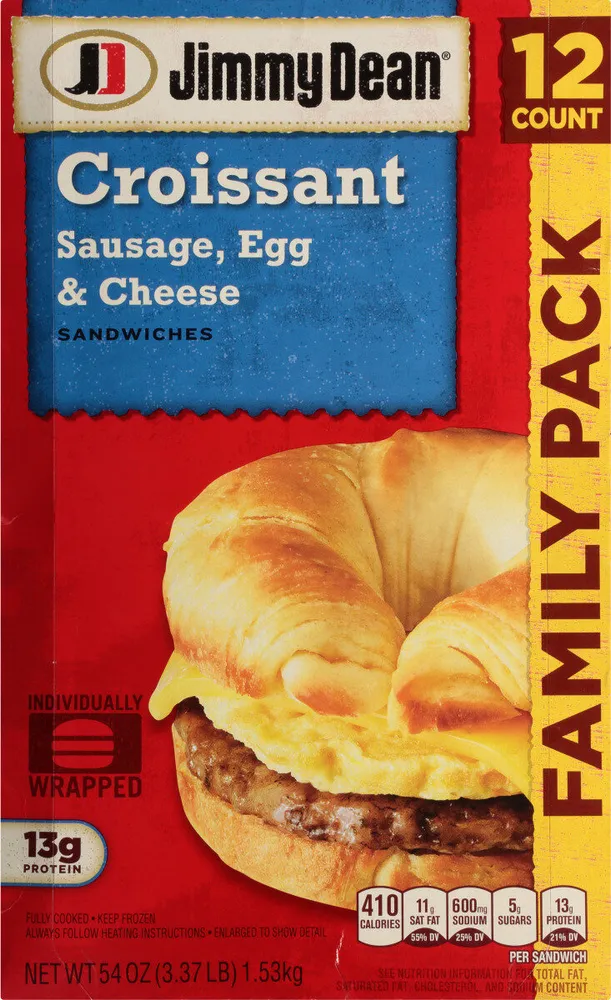 Croissant Sausage, Egg & Cheese Sandwiches