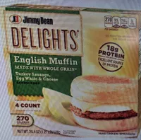 English Muffin Turkey Sausage, Egg White & Cheese Sandwiches