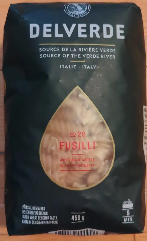 Pâtes alimentaires de semoule de blé dur
