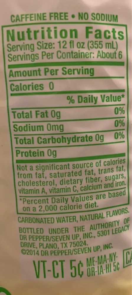 Canada Dry Lemon Lime Sparkling Seltzer Water