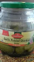 Garlic pickled gherkins cornichons