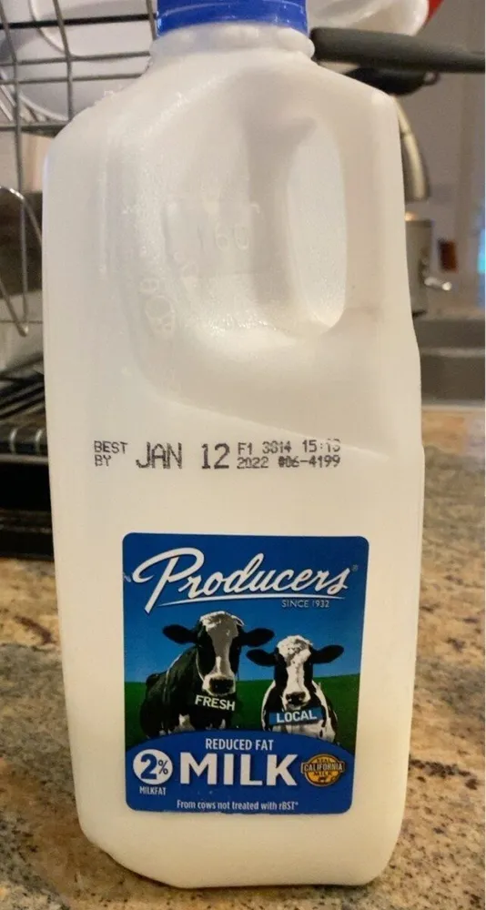2% Reduced Fat Milk