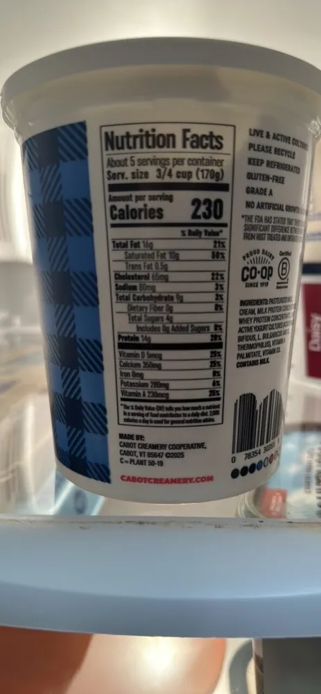 Whole Milk Greek Yogurt Plain