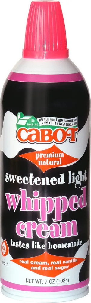 sweetened light whipped cream