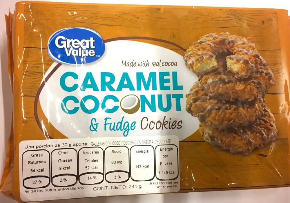 Caramel coconut & fudge cookies