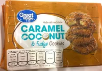 Caramel coconut & fudge cookies