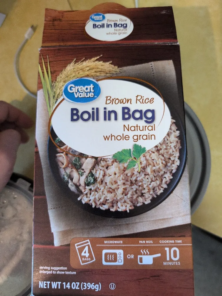 Brown Rice Boil in Bag Natural whole grain