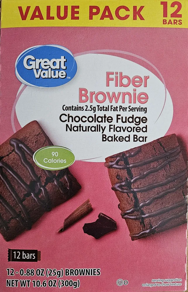 Chocolate chip blondie 90 calorie fiber brownie, chocolate chip blondie