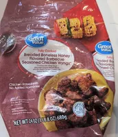Breaded honey barbecue seasoned chicken wyngz