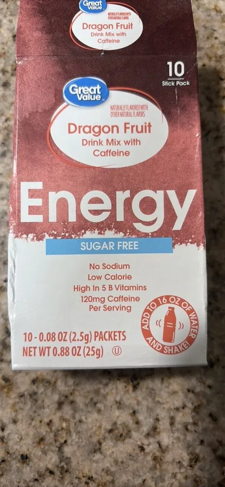 Dragon Fruit Drink Mix with Caffeine