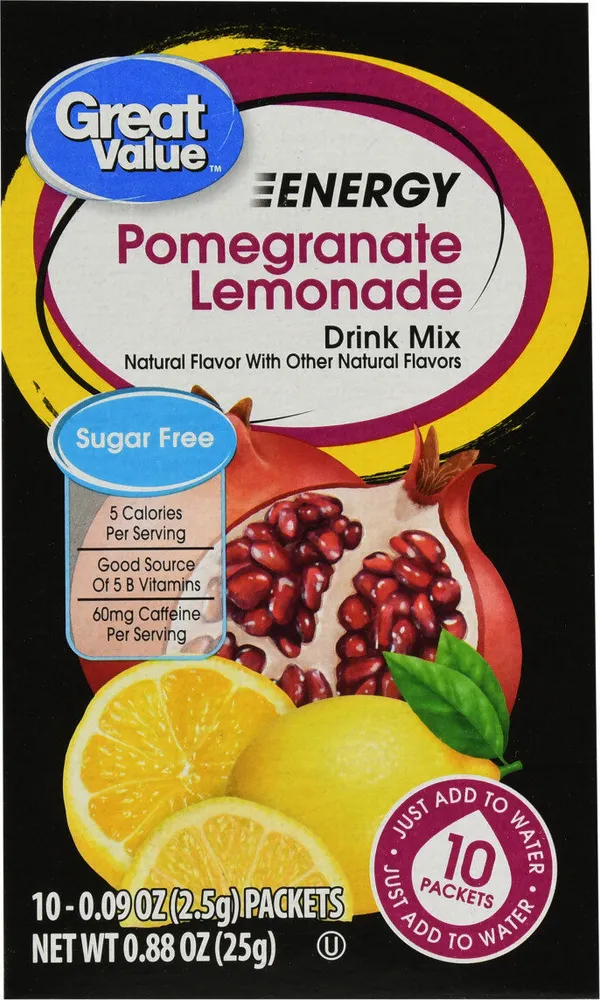 Pomegranate Lemonade Drink Mix with Caffeine