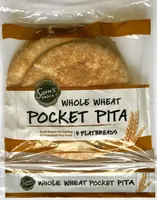 Whole wheat pocket pita flatbreads