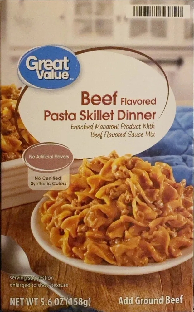 Beef Flavored Pasta Skillet Dinner