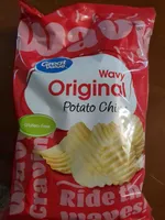 Wavy original potato chips